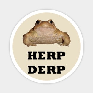 Herp Derp Cute Toad Vector Magnet